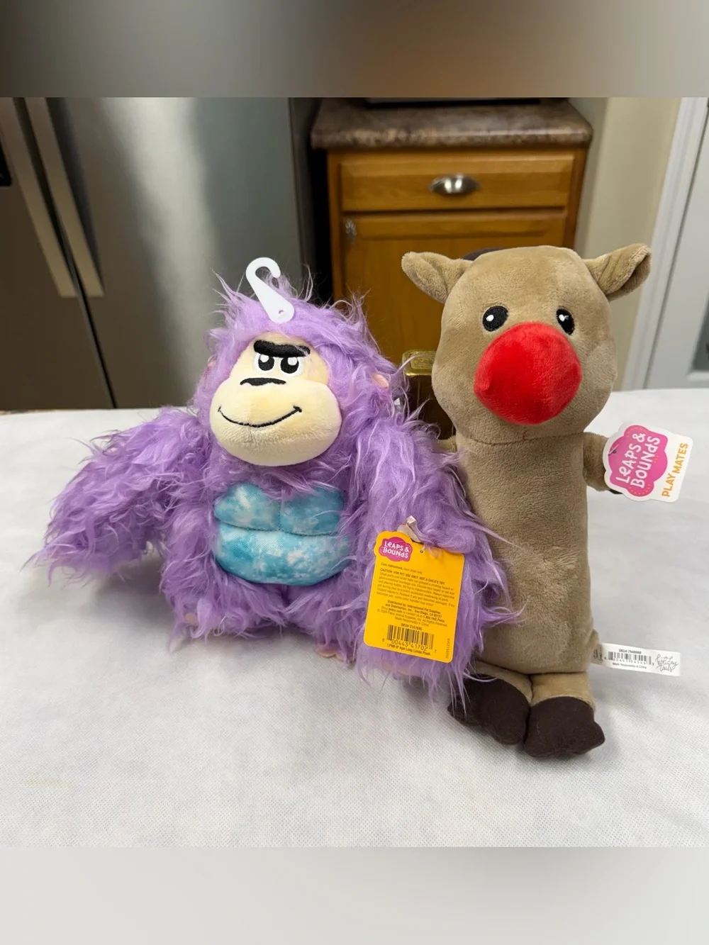 Leaps & Bounds Moose Deer and Go Banana Ape  Plush Toy